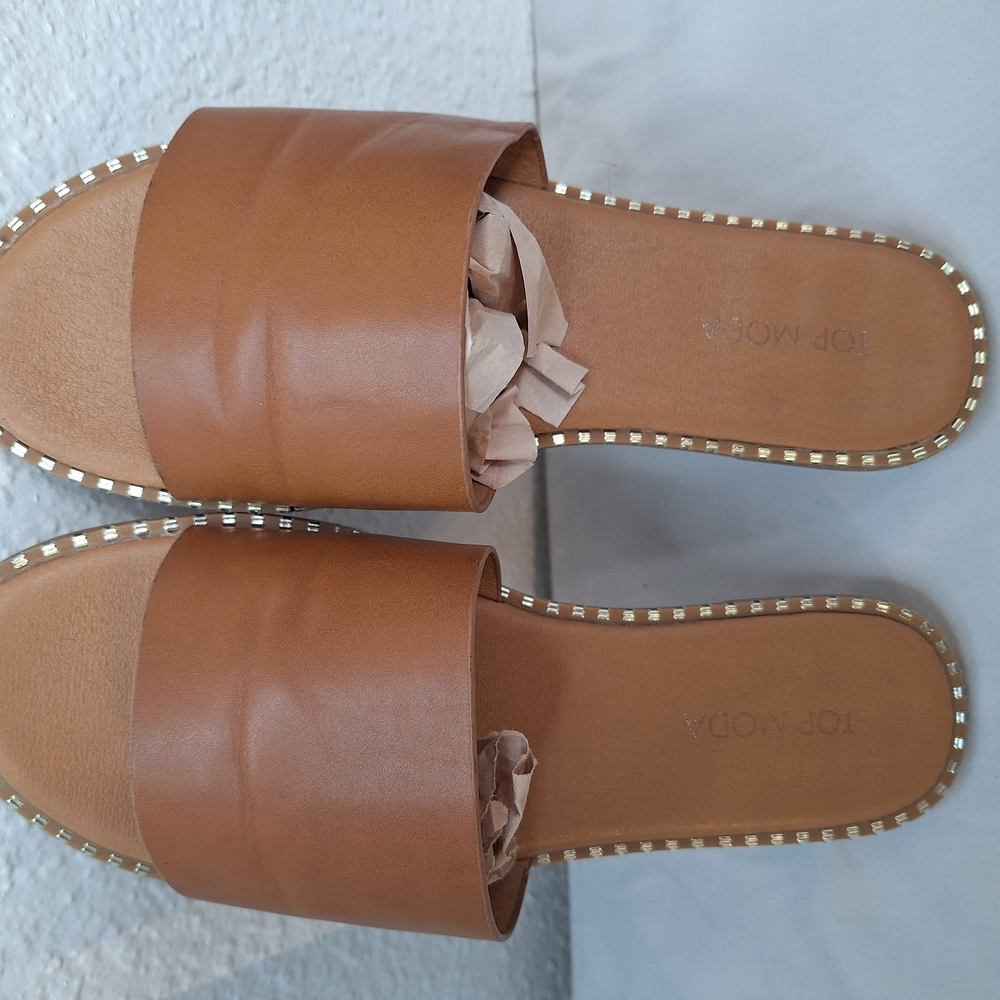 Brown Slide Sandals